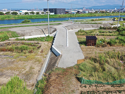 二級河川　犀川　広域河川改修工事（農道取付工その２）